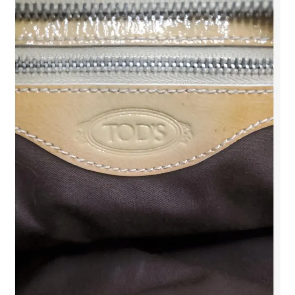 Vintage Tod’s Light Brown & Yellow Leather Shoulder Bag – Italian Luxury Classic